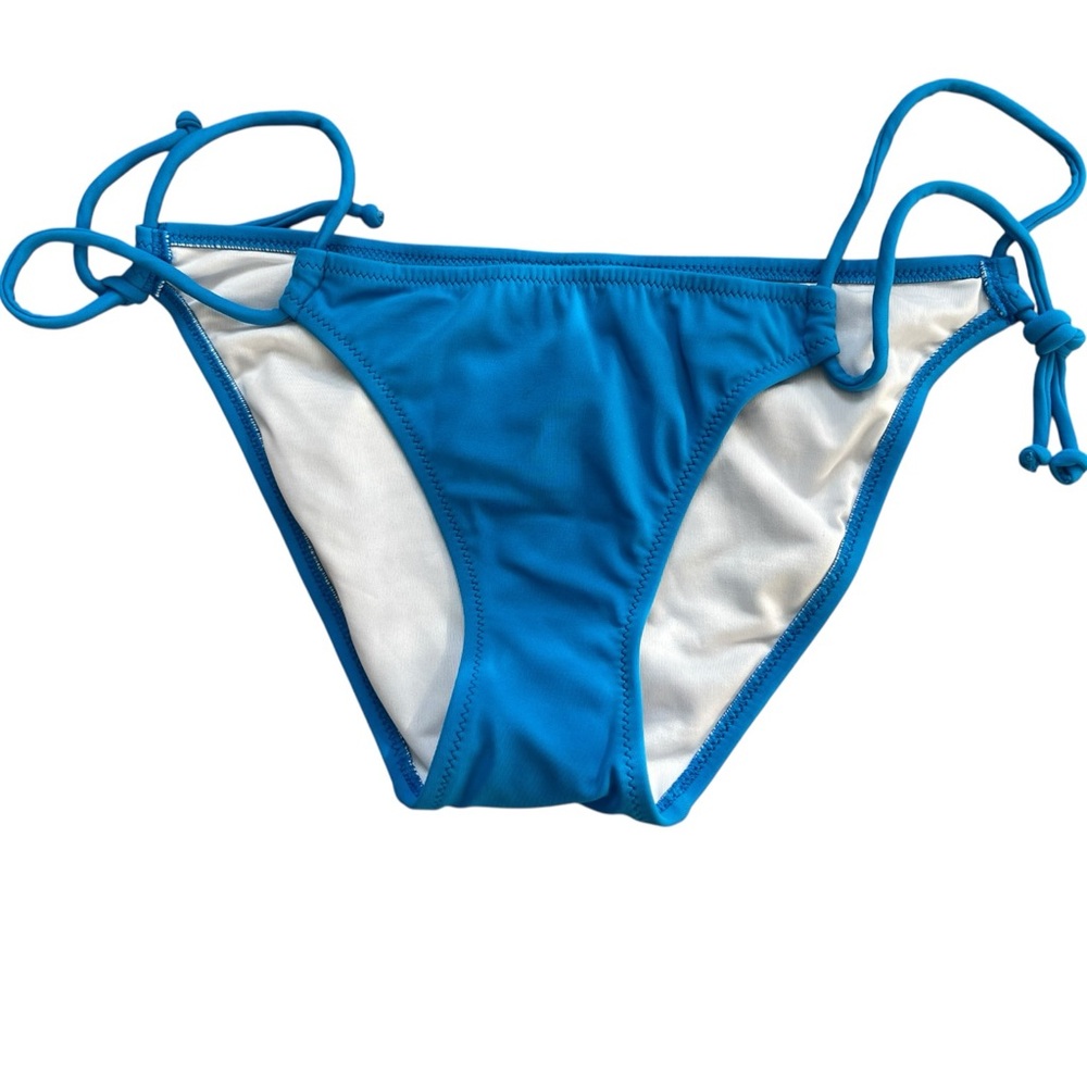 Victoria’s Secret NWOT Blue String Tie Side Bikini Bottom Cheeky XS Swim
